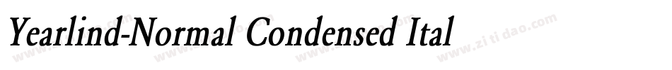 Yearlind-Normal Condensed Italic字体转换